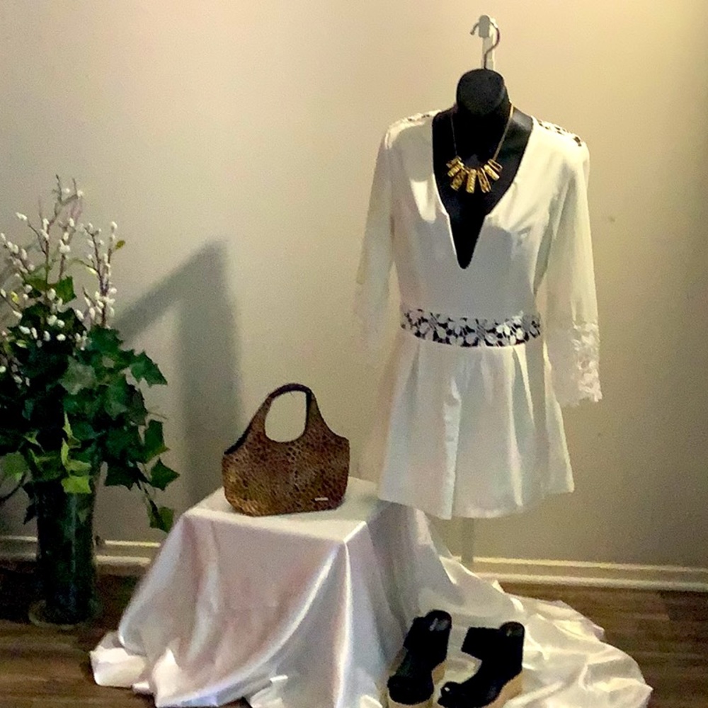 One piece short outfit with accessory’s